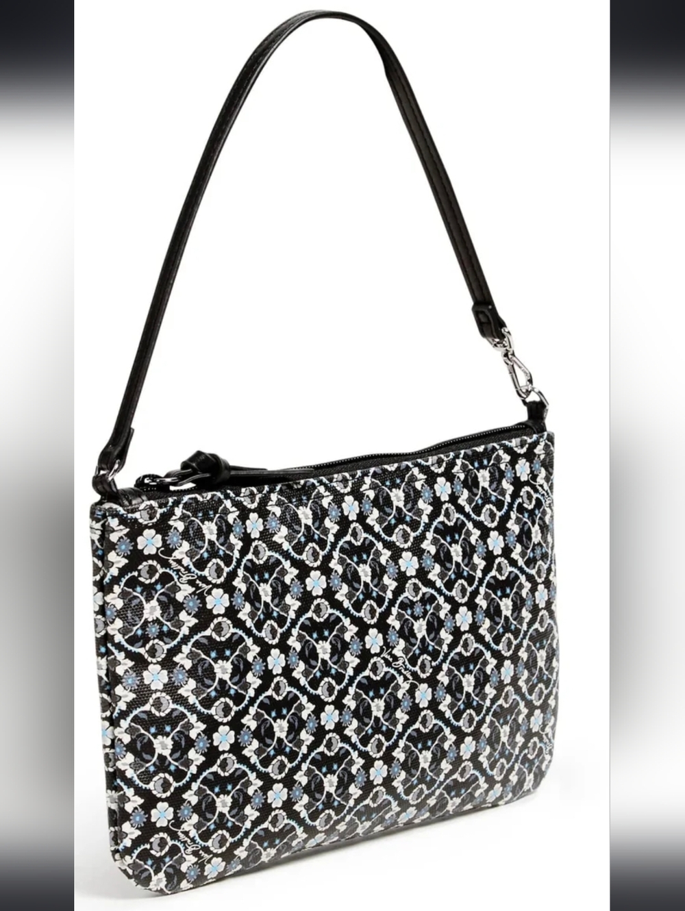 Vera Bradley Convertible Wristlet In Charcoal Vines NWT